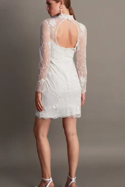 Krystyna Embroidered Short Bridal Dress
