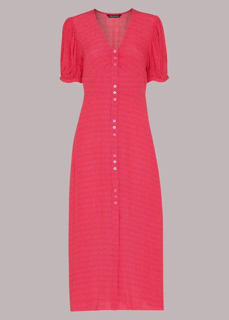 Labyrinth Geo Print Midi Dress-