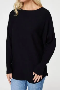 Lace Back Relaxed Fit Knit Top