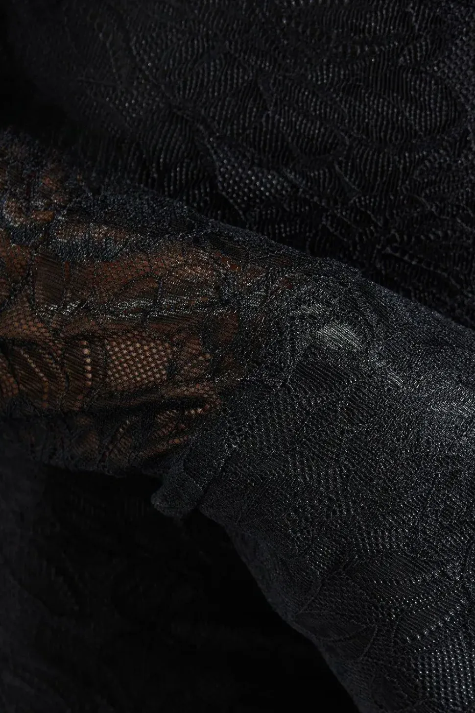 Lace Bardot Cuff Detail Straight Leg Jumpsuit