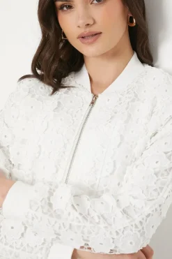 Lace Bomber Jacket