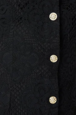 Lace Button Through Mini Dress