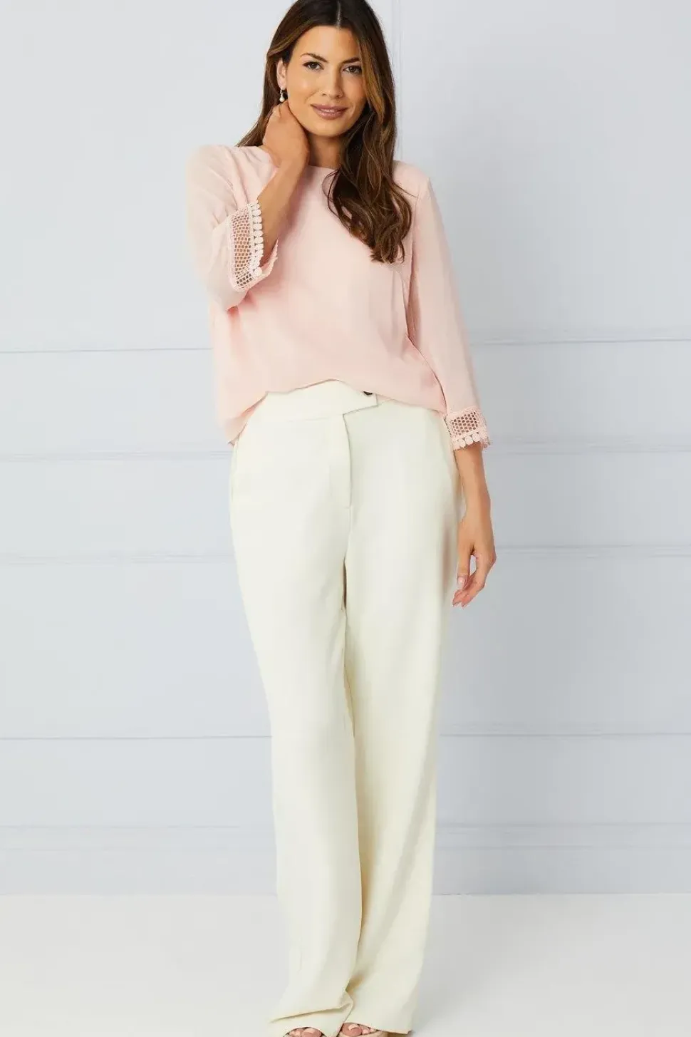 Lace Cuff Overlay Top
