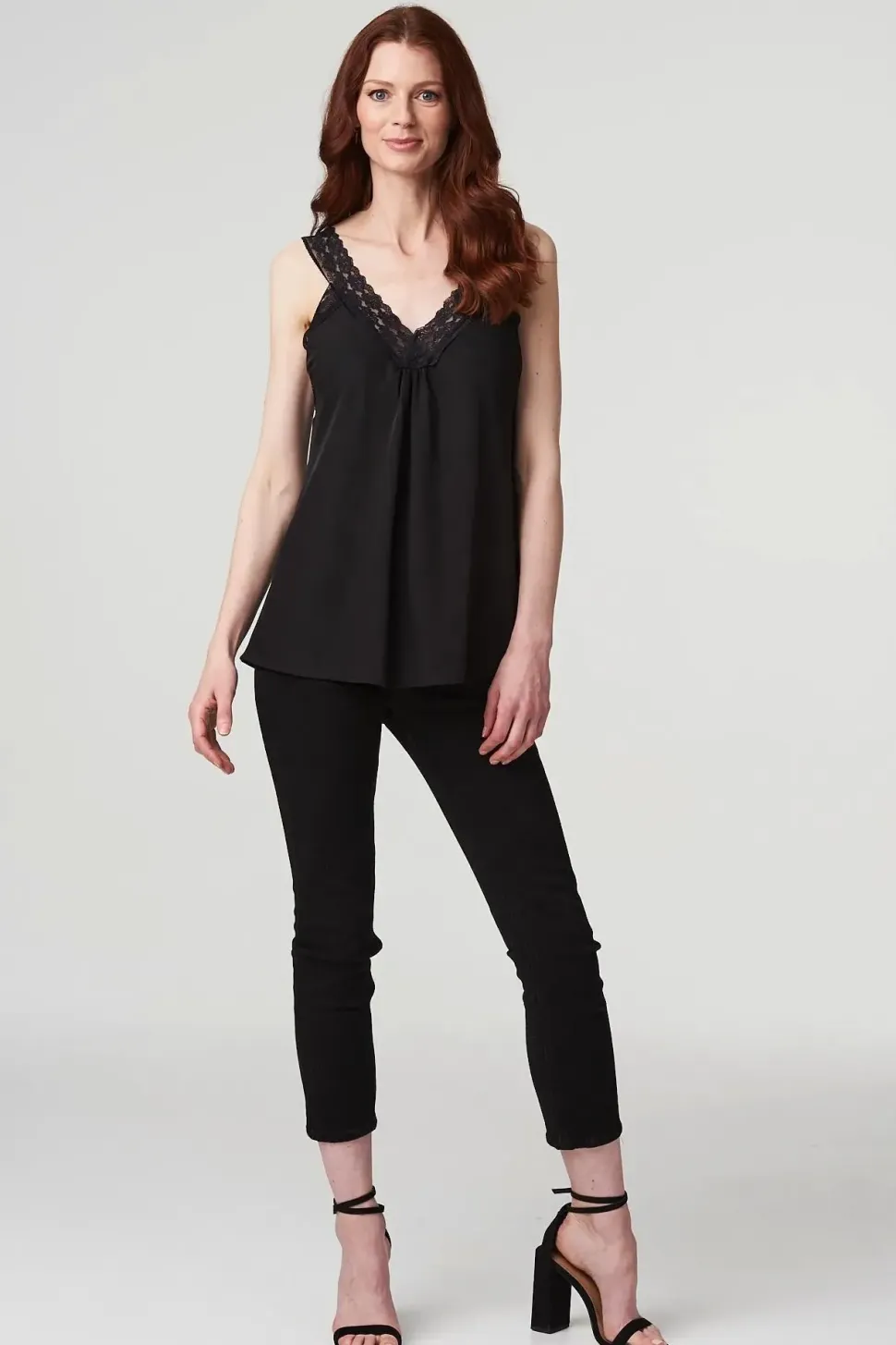 Lace Detail Cami Strap Top