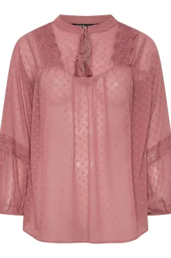 Lace Detail Dobby Blouse