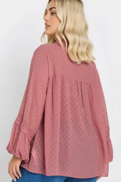 Lace Detail Dobby Blouse
