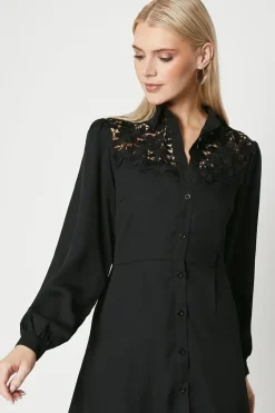 Lace Detail Midi Dress
