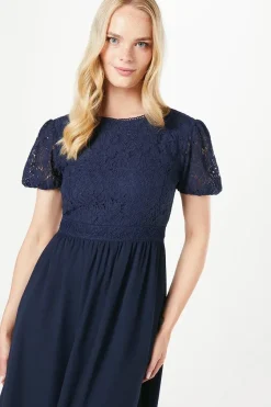Lace Drop Hem Midaxi Dress