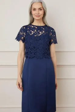 Lace 2 In 1 Overlay Shift Dress