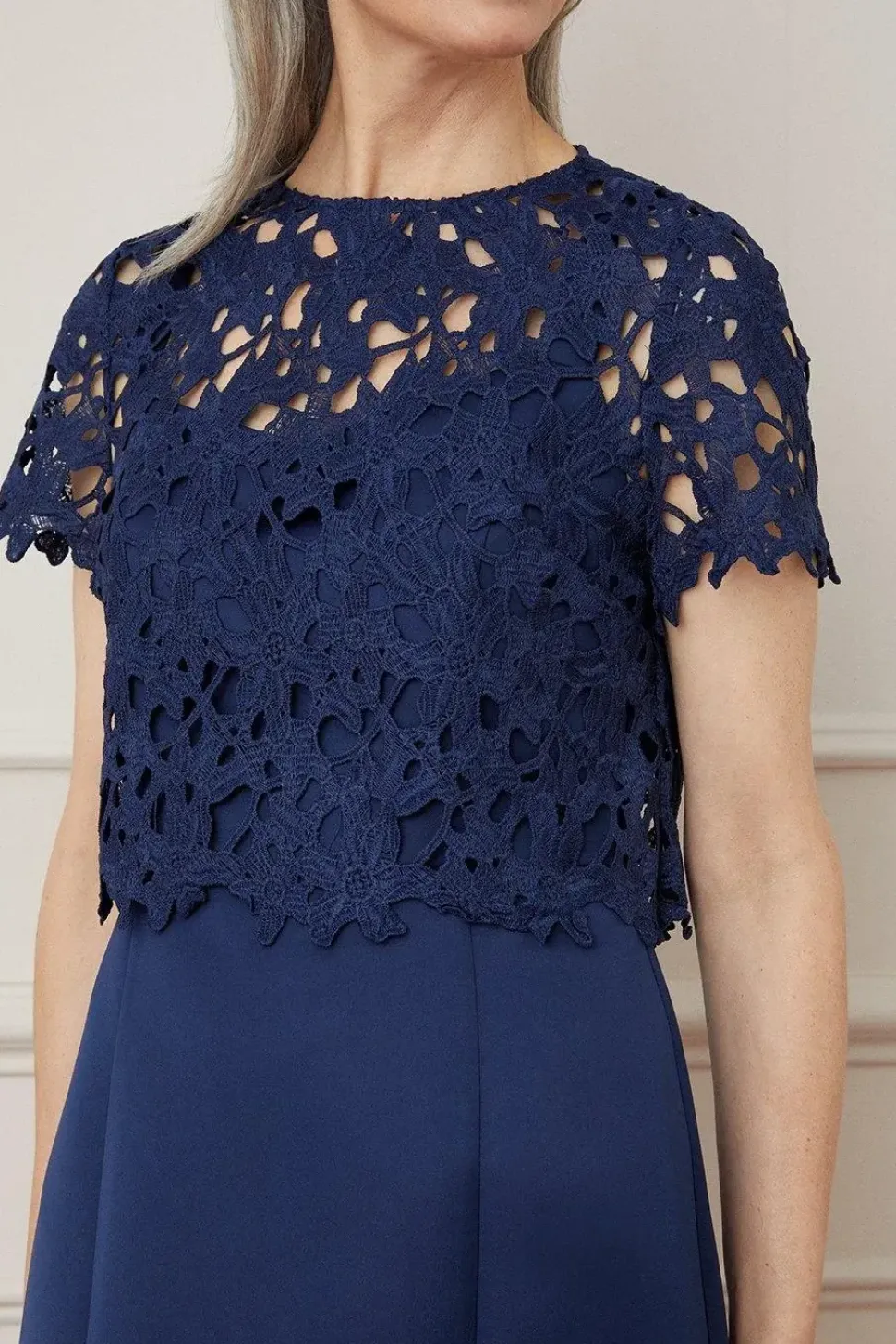Lace 2 In 1 Overlay Shift Dress