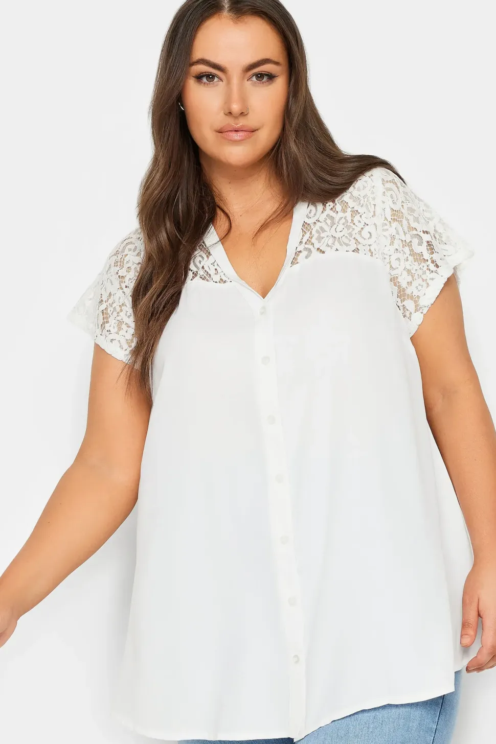 Lace Insert Blouse
