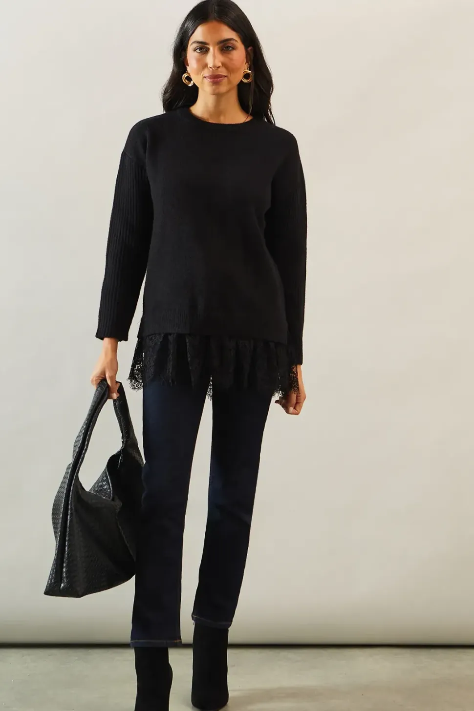 Lace Insert 2 In 1 Jumper