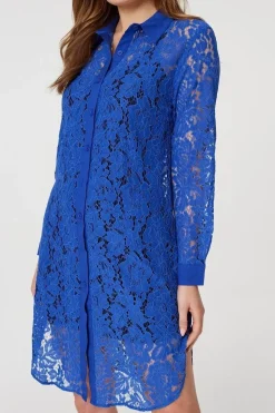 Lace Longline Shirt Dress