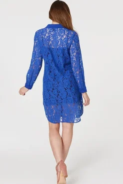 Lace Longline Shirt Dress