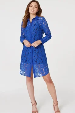 Lace Longline Shirt Dress