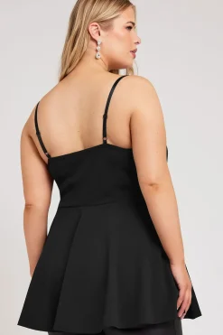 Lace Peplum Top