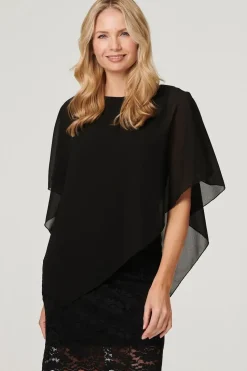 Lace Semi Sheer Poncho Dress