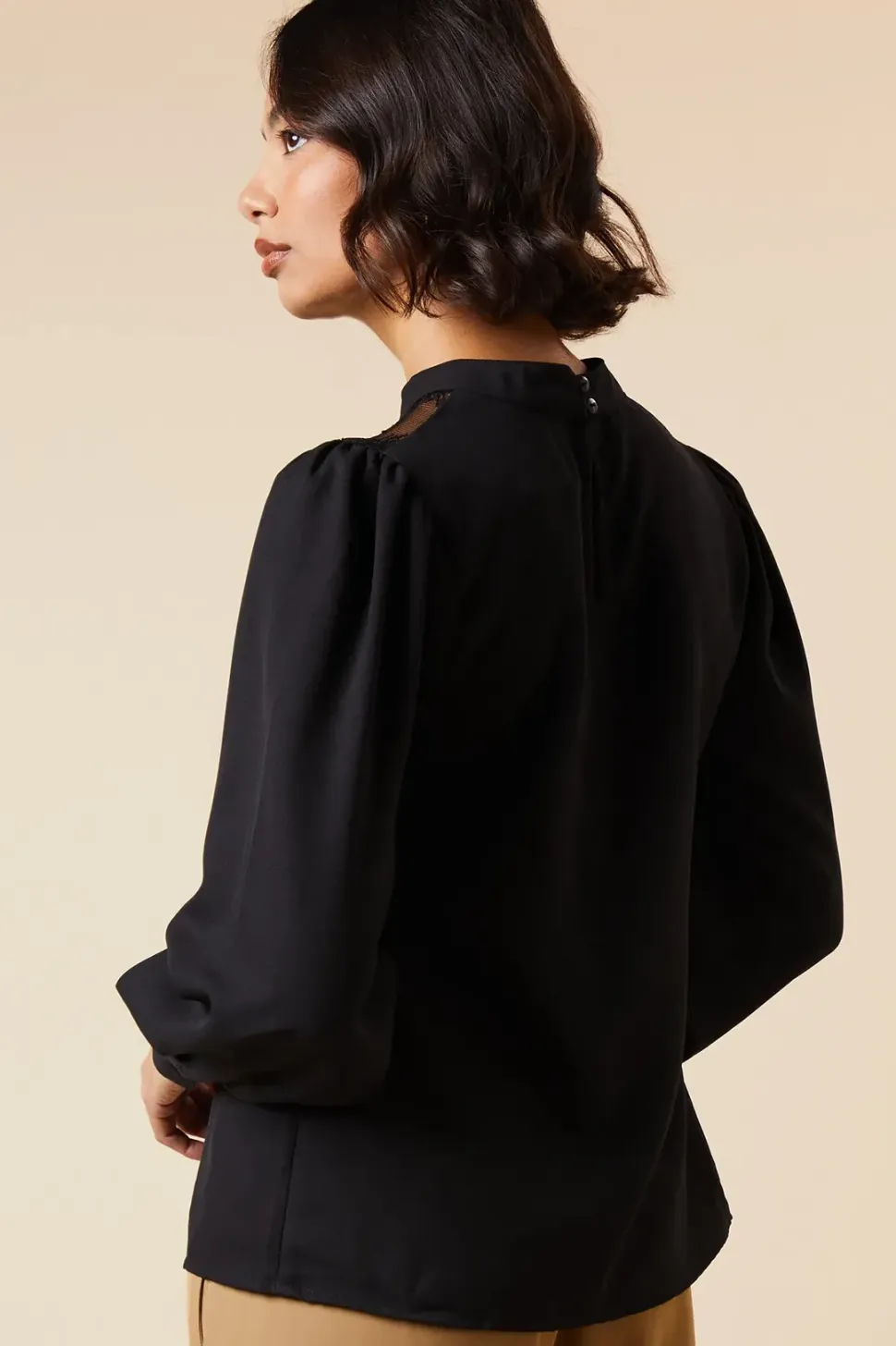 Lace Shoulder Blouse