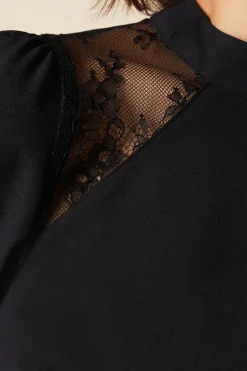 Lace Shoulder Blouse