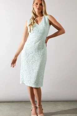 Lace Sleeveless Midi Dress