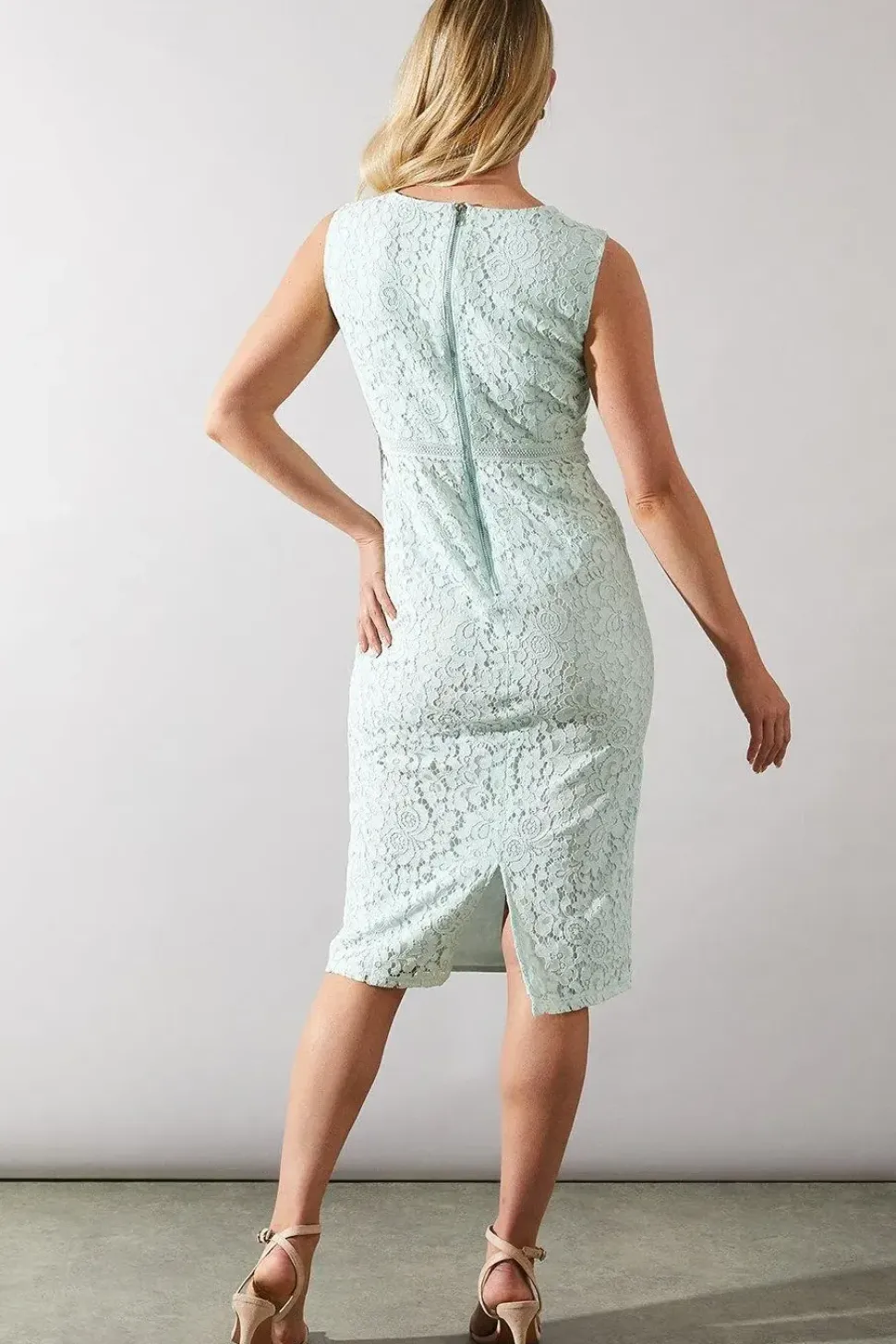 Lace Sleeveless Midi Dress
