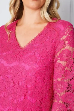 Lace ¾ Sleeve Shift Dress