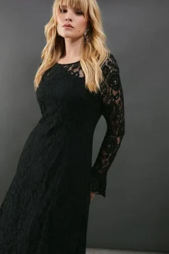 Lace Tiered Ruffle Midaxi Dress