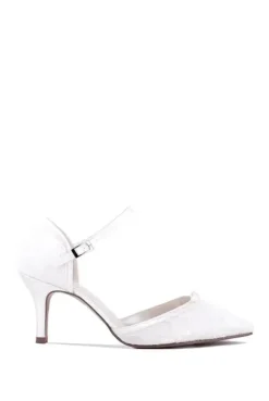 Lace 'Devotion' Mid Heel Stiletto Pointed Shoes