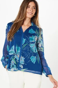 Ladder Trim Insert Overhead Blouse