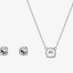 Ladies Constella Rhodium Plated Jewellery Set 5647663