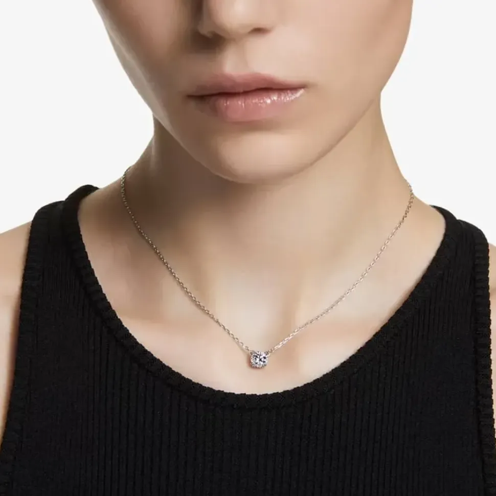 Ladies Constella Silver Cubic Zirconia Necklace 5636706