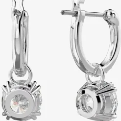 Ladies Constella Silver Hoop Dropper Earrings 5636717