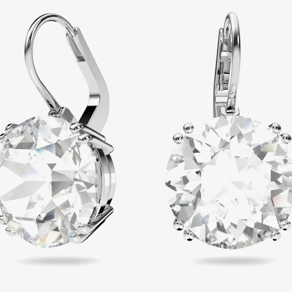 Ladies Millenia Clear Round Cut Dropper Earrings 5628351