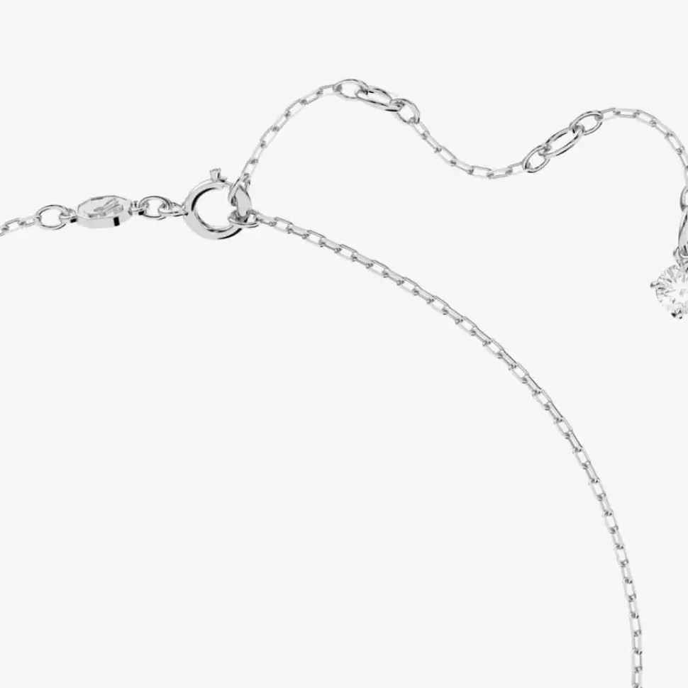Ladies Millenia Rhodium Plated Blue Octagon Necklace 5640289