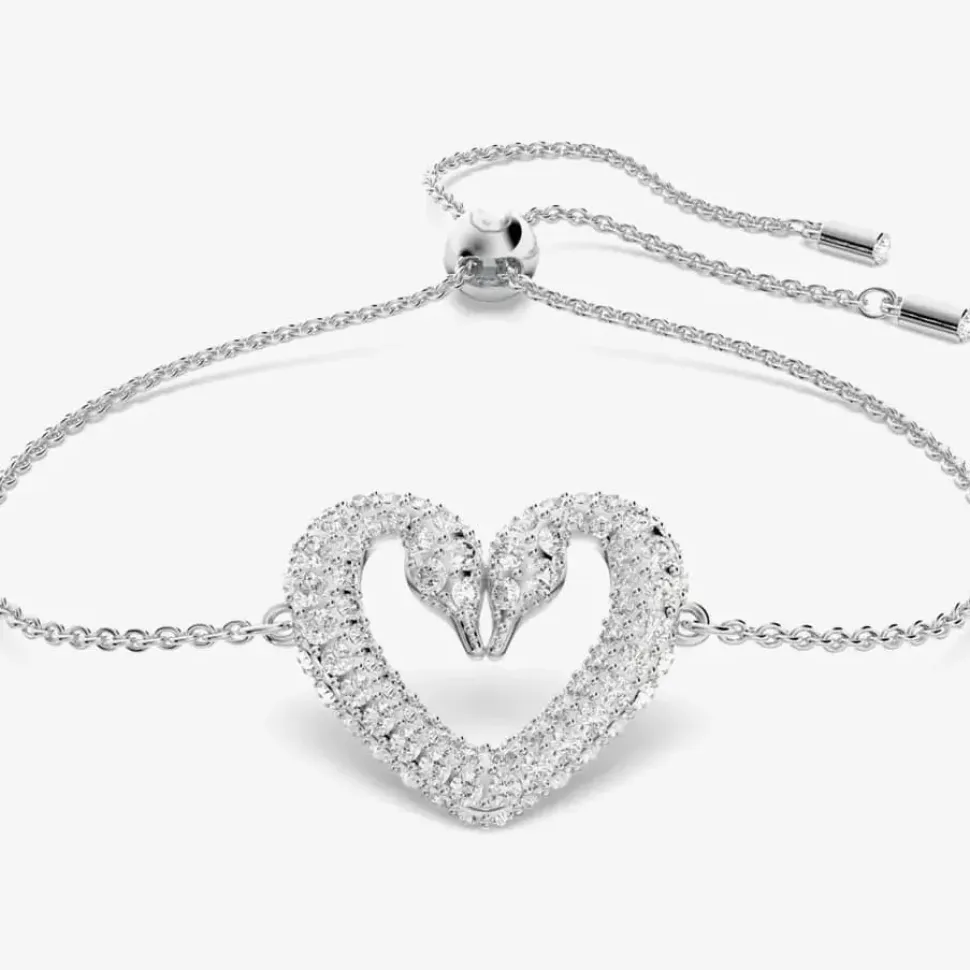 Ladies Una Pave Swan Heart Bracelet 5625534