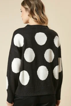 Large Polkadot Crew Neck Jumper