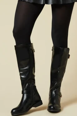 Lauren Double Buckle Knee High Flat Riding Boot