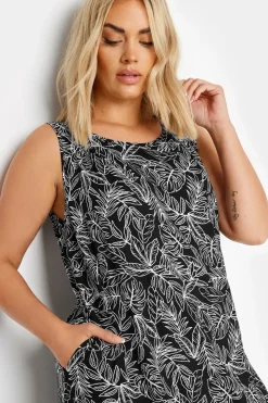 Leaf Print Mini Dress