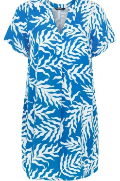 Leaf Print Tunic Dress