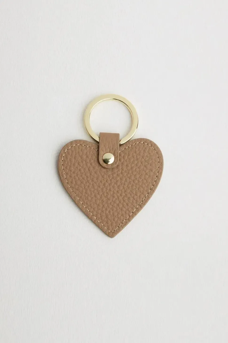 Leather Heart Keyring