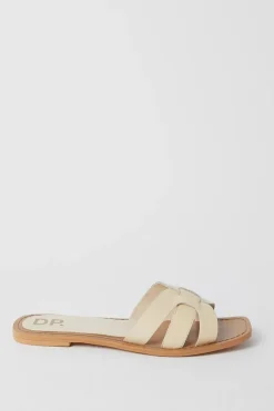 Leather Jemma Woven Sliders