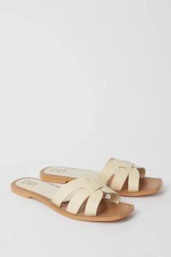 Leather Jemma Woven Sliders