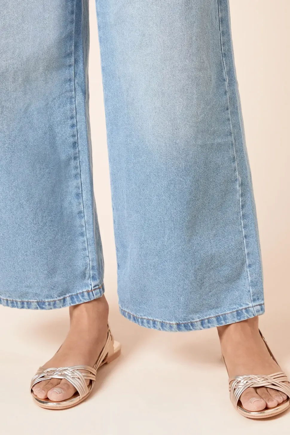 Leather Jocelyn Hurache Flat Sandals