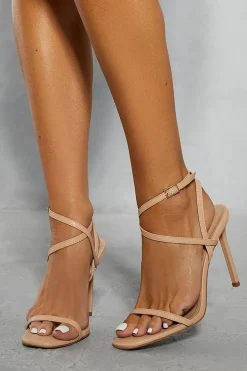 Leather Look Barely There Heels