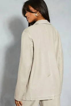 Leather Look Oversized Blazer