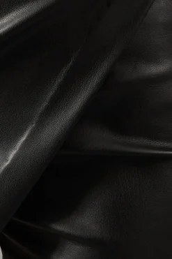 Leather Look Wrap Over Skort