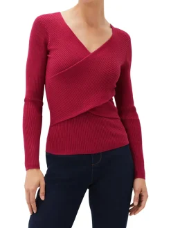 Lelyah Wrap Knit Top-