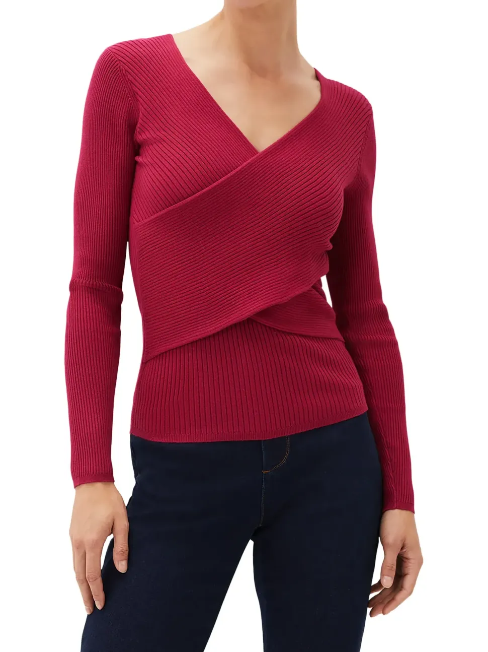 Lelyah Wrap Knit Top-