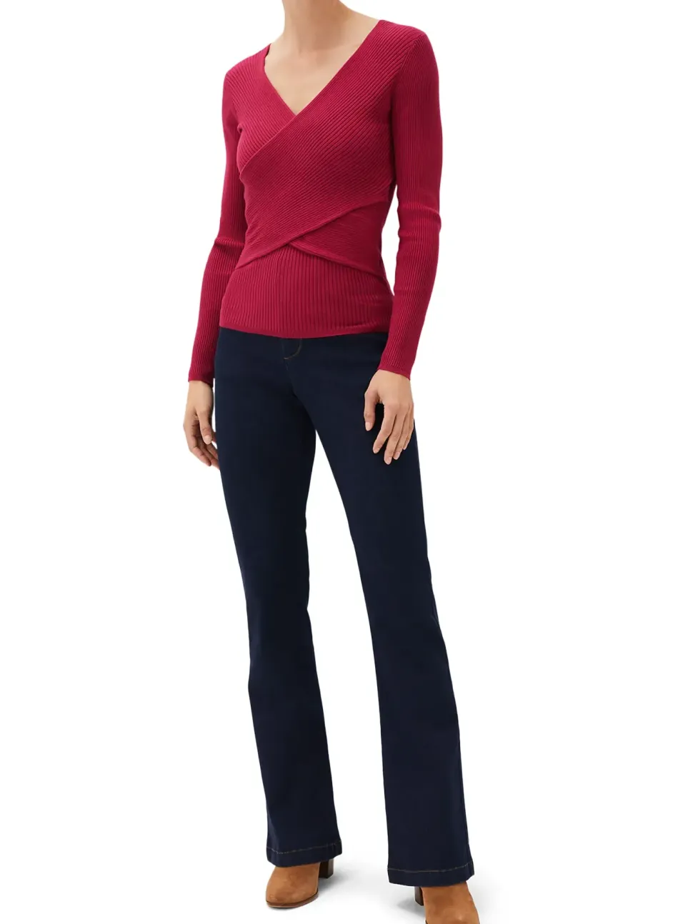 Lelyah Wrap Knit Top-