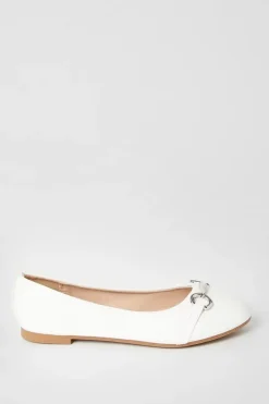 Lenny Snaffle Detail Ballerina Pumps